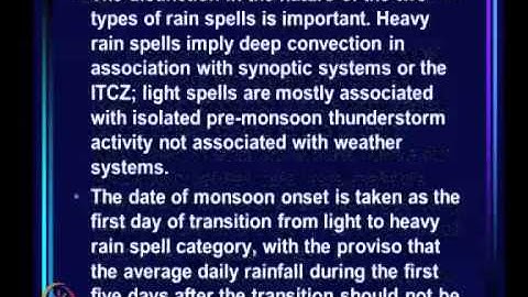 Mod-08 Lec-16 Seasonal transitions -Part 1: spring to summer transition