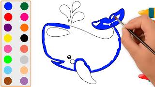 17 Whale coloring page