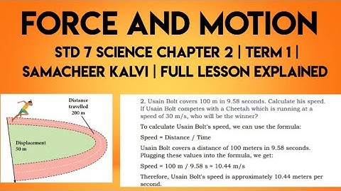 Force and motion| 7th std | Science |unit 2 |TERM 1|samacheer kalvi |TNPSC |