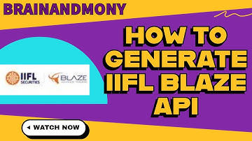 How to Generate IIFL Blaze API
