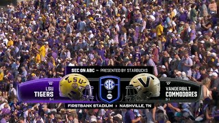 SEC on ABC intro | 10 LSU @ 17 Vanderbilt | 10/18/2025