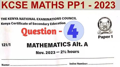 KCSE MATHS PP1-2023 ~ VOLUME OF SOLIDS