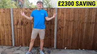 I saved £2300 on my closeboard fencing installation! Fencing DIY Concrete Posts