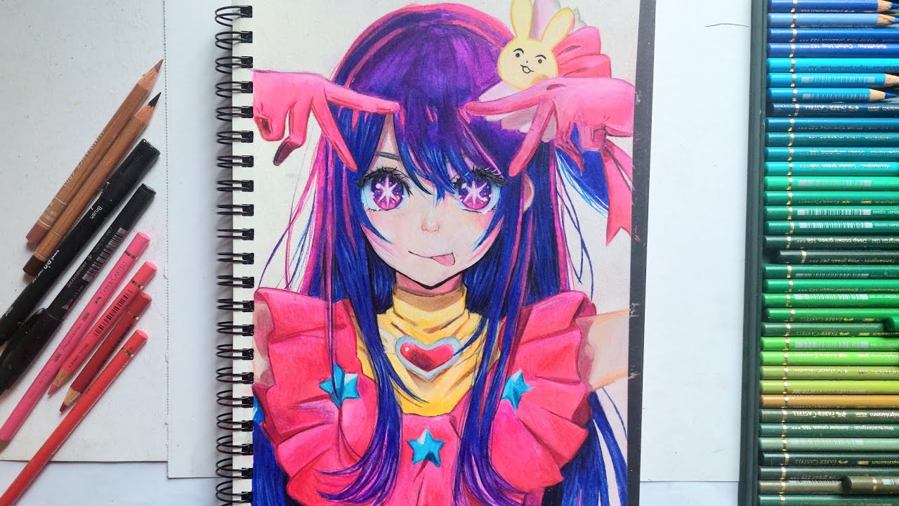 SPEED COLORING Hoshino Ai | 星野アイ 💜💕 [Oshi No Ko] - YouTube