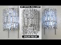 Dollar Tree DIY Crystal Wall Sconce Light | Glam Home Decor #diychandelier