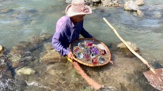 Find natural gemstone in river ,Amethyst crystal quartz part548