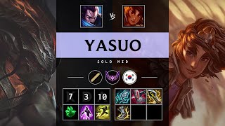 Yasuo Mid vs Taliyah - KR Master Patch 25.21
