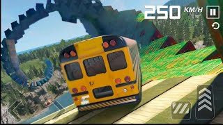 Crazy Bus Mega Ramp Impossible Racing - Coach Bus Simulator : Ramp Stunt 3D - Android Gameplay screenshot 3