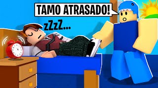 TÔ ATRASADO PRA ESCOLA!!! (Roblox Late to School • Parte 1)