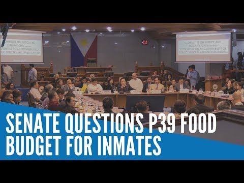 Senate questions P39 food budget a day per inmate