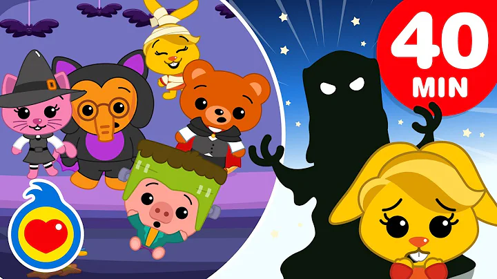 🎃5 Little Monsters Jumping On The Bed 🎃 HALLOWEEN Kids Songs ♫ Plim Plim - The Kindness Hero