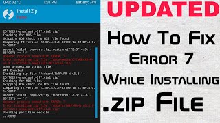 How To Fix Error 7 In TWRP Recovey While Installing/Flashing Any Custom ROM 2018