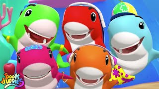 Five Little Baby Sharks, Animal Cartoons and Rhymes for Toddlers