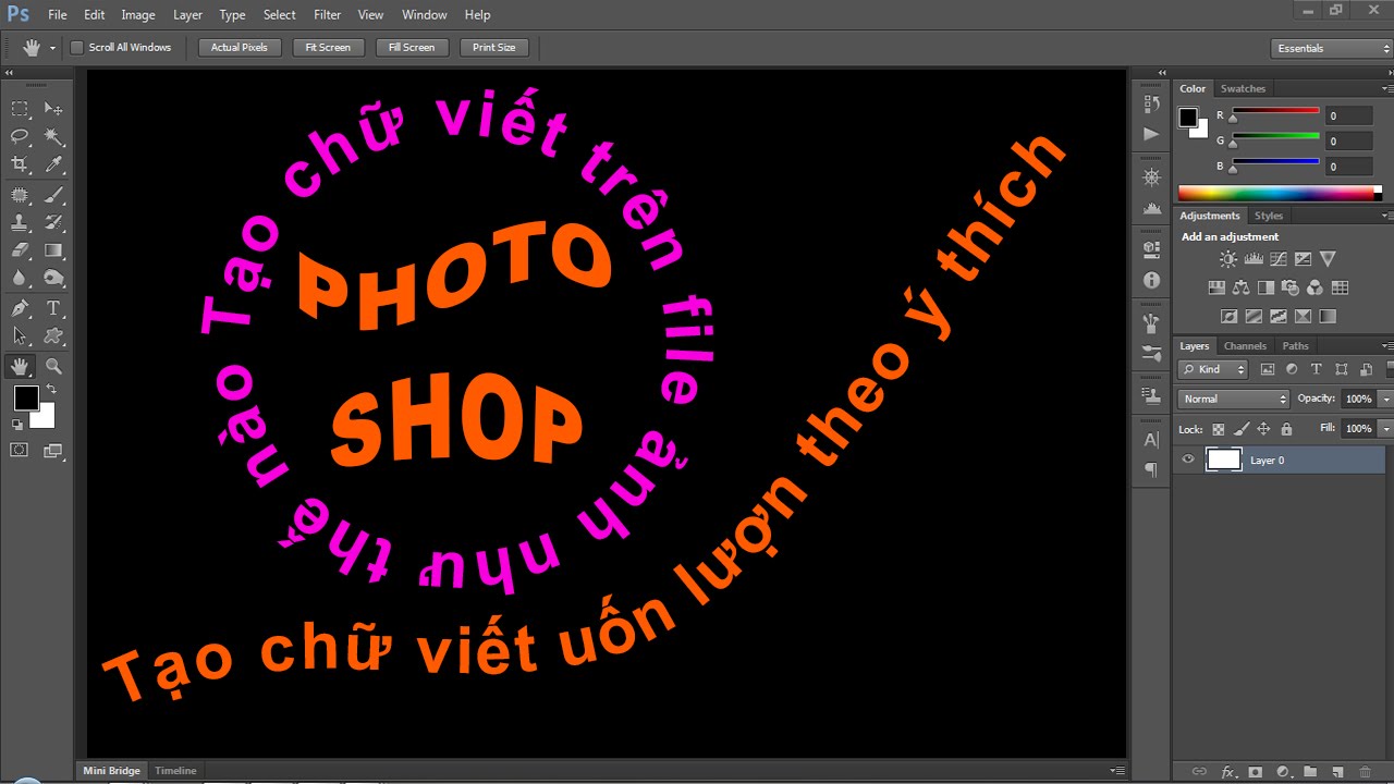 Photoshop CS6:Tạo chữ trên ảnh với Type Tool [Beginner]