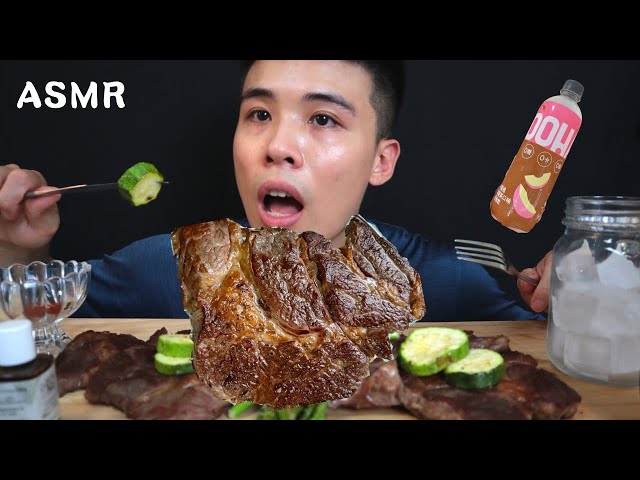 MUKBANG ASMR 吃播 | 爽吃1公斤煎牛排 | 吃貨小菜ASMR