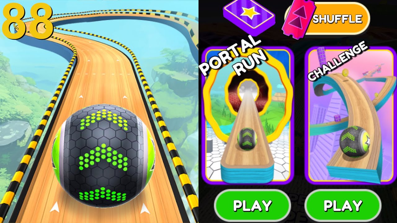 Going Balls Speedrun, Funny Fails Vs Challenge, Portal Run, Hard Level Android, iOS Gameplay 88