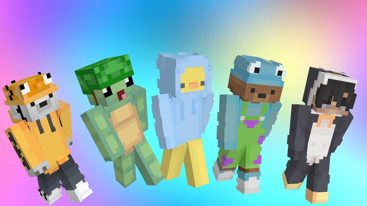 top 20 minecraft animal skins - YouTube