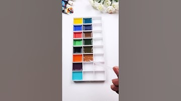 How to Make 16 new colors from 3 primary colors #colormixing #paintmixing #satisfyingart #shorts