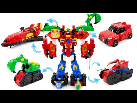 DinoTrainer X <strong>Four</strong> in One <strong>Robot</strong> SpaceShuttle AutoMobile HeavyTank Excavator DinoHead Transformation