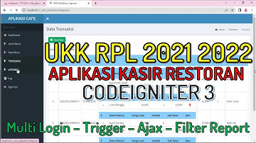 UKK RPL 2021-2022 | DEMO APLIKASI KASIR RESTORAN