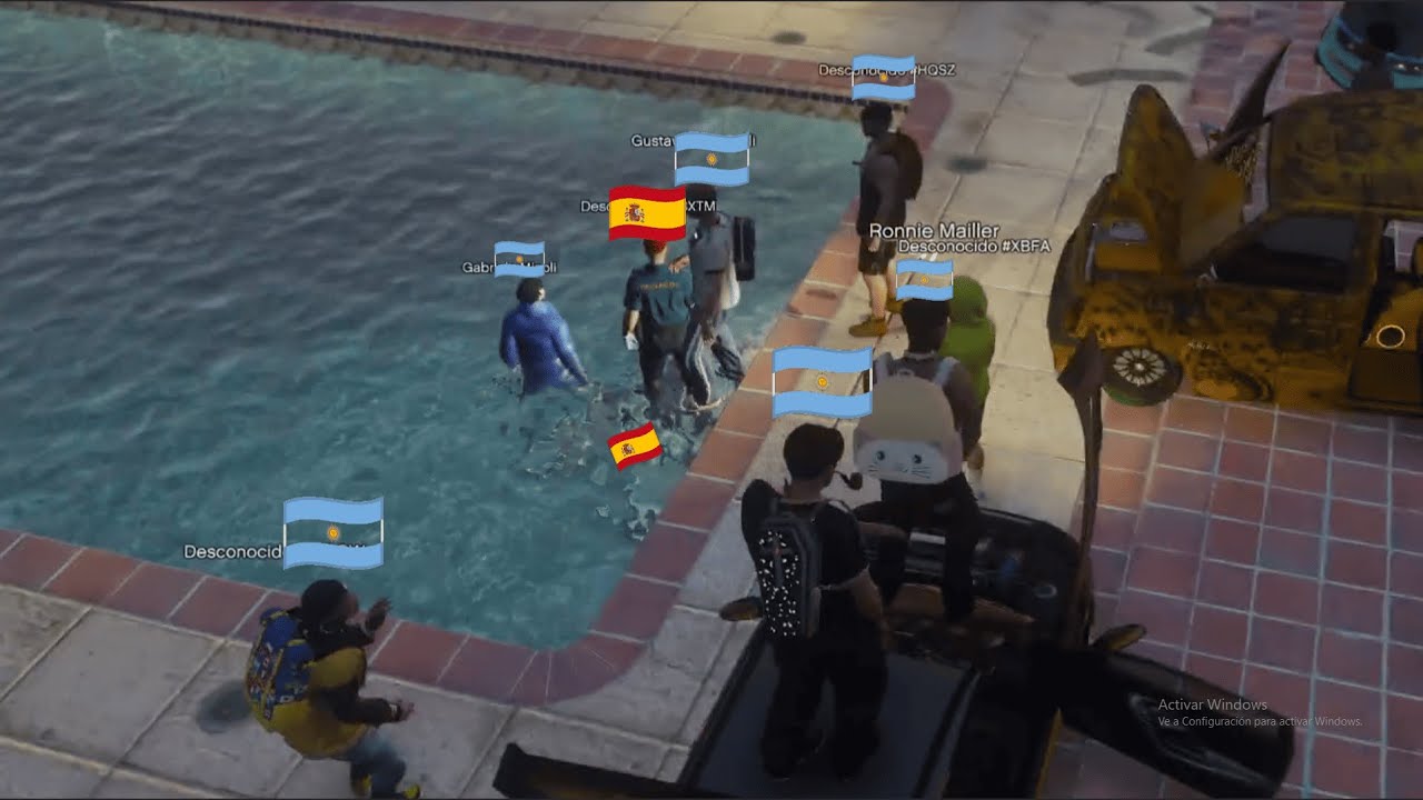 TIROTEO EN UNA POOLPARTY 💦 🔫  (GTAHUB) - Francisco Blua