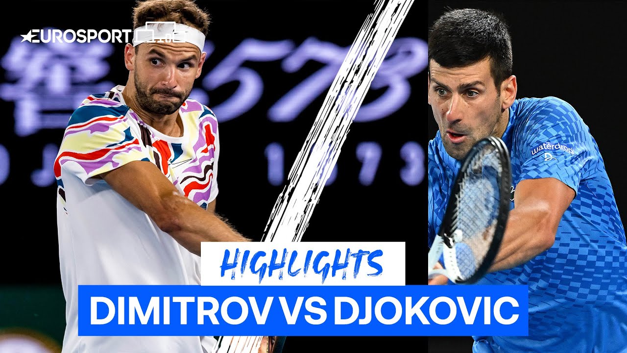 Djokovic Plays Through Injury To Beat Dimitrov Australian Open Highlights Eurosport Tennis