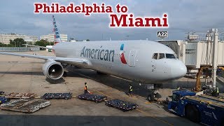 Full Flight: American Airlines B767-300 Philadelphia to Miami (PHL-MIA)