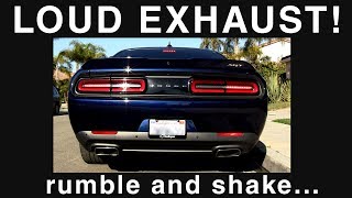 Dodge Challenger Exhaust Sound - LOUD SRT 392 6.4L Hemi Engine!