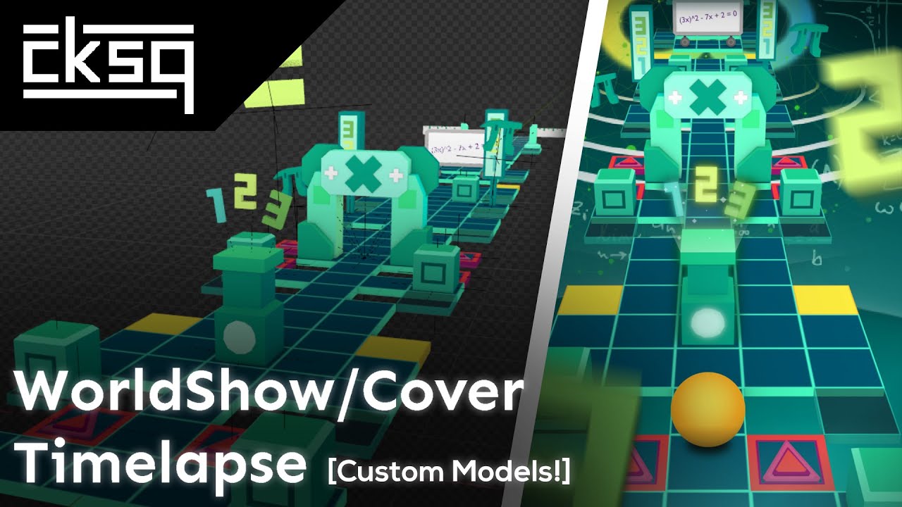 Custom Models! - Rolling Sky Worldshow Cover TIMELAPSE