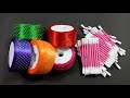 3 Superb Home Decor Crafts Out of Satin Ribbon and Cotton Earbuds