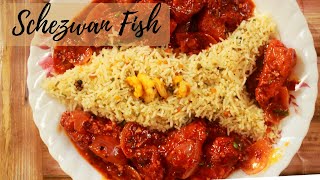 restaurant style schezwan fish || hot and spicy schezwan fish recipe || homemade schezwan fish ||