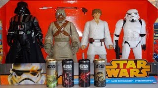 Star Wars Collector&#39;s Edition Drink &amp; Glass Full Set + Exclusive 4-pack Big Size Figures