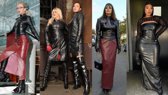 40 Plus More Popular Demanding Leather Dresses Outfits for Ladies  #leatherfashion #leather 