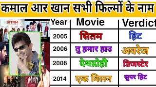 Kamaal R Khan All Movies List || Kamaal R Khan Box Office Collection Analysis Report || KRK Films.