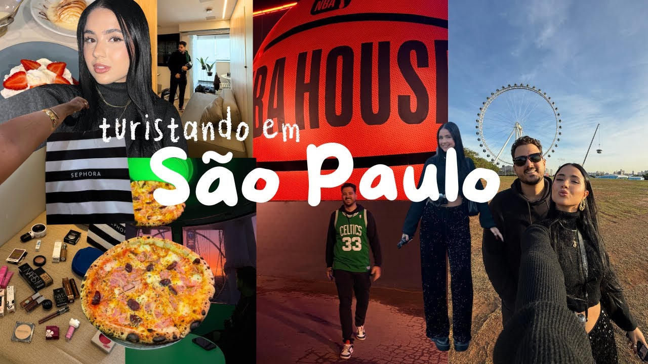 VLOG ♡ COMPRINHAS DE MAKE, AIRBNB EM SÃO PAULO, RODA GIGANTE, PARQUE, CASA NBA, RESTAURANTES...