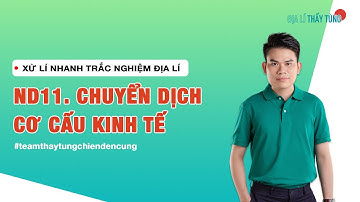 ND11. CHUYỂN DỊCH CƠ CẤU KINH TẾ (ĐỊA LÍ 12) - CÂU HỎI TRẮC NGHIỆM BỘ GD&ĐT