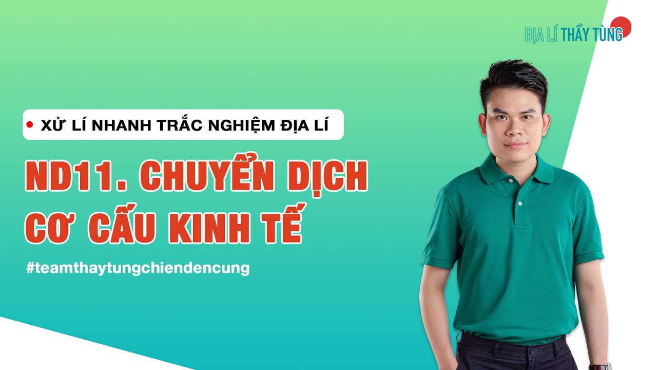 ND11. CHUYỂN DỊCH CƠ CẤU KINH TẾ (ĐỊA LÍ 12) - CÂU HỎI TRẮC NGHIỆM BỘ GD&ĐT