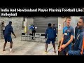 In Wellington, India- NZ cricket players play football similar to volleyball after it rains-Viral video
