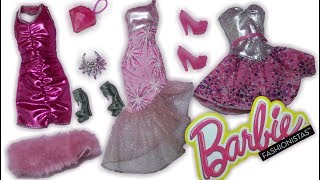 العاب تلبيس بنات - مجموعة فساتين و اكسسوارات باربي الاصليه - تلبيس باربي - Barbie Doll Dress