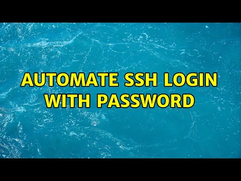 Automate SSH login WITH password