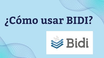 ¿ Cómo usar BIDI ?