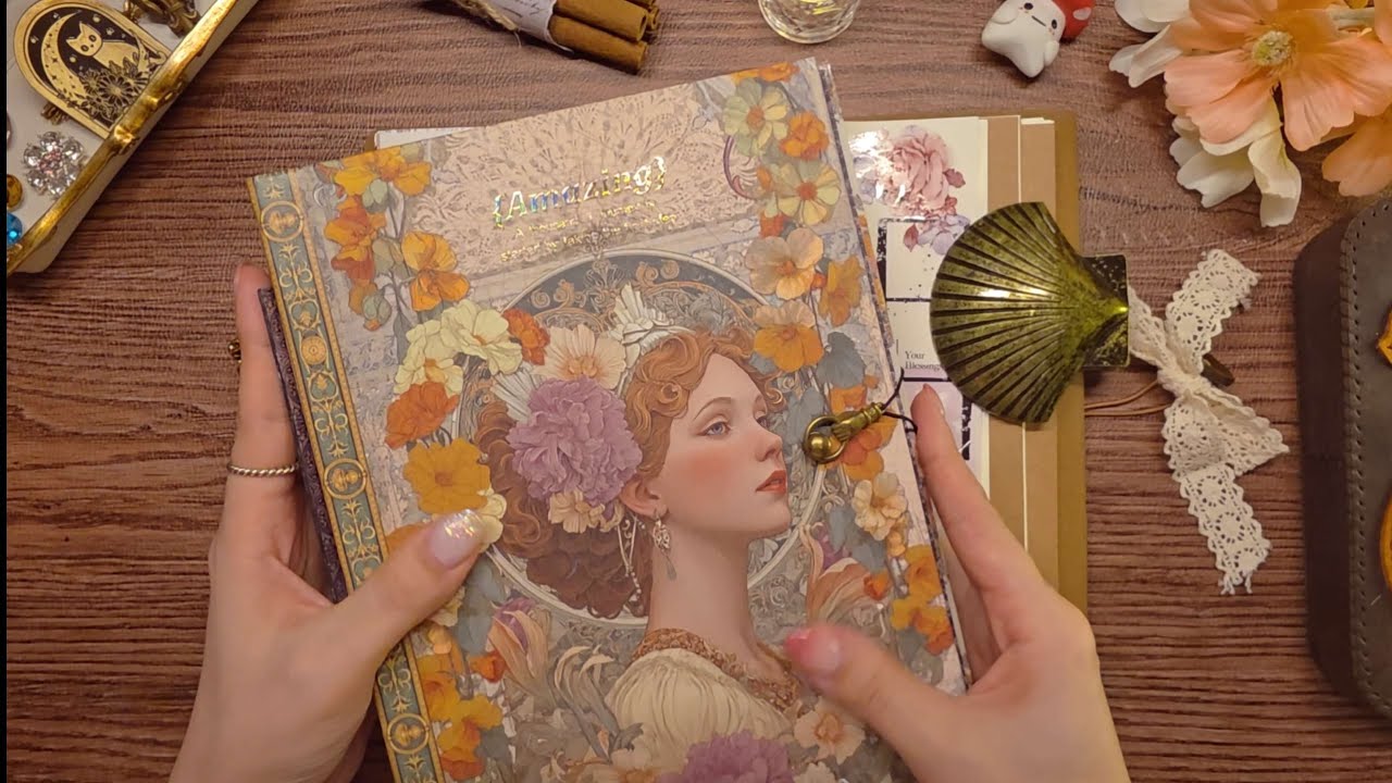 봄나들이가고싶은🌸다이어리꾸미기ASMR #scrapbooking#collage