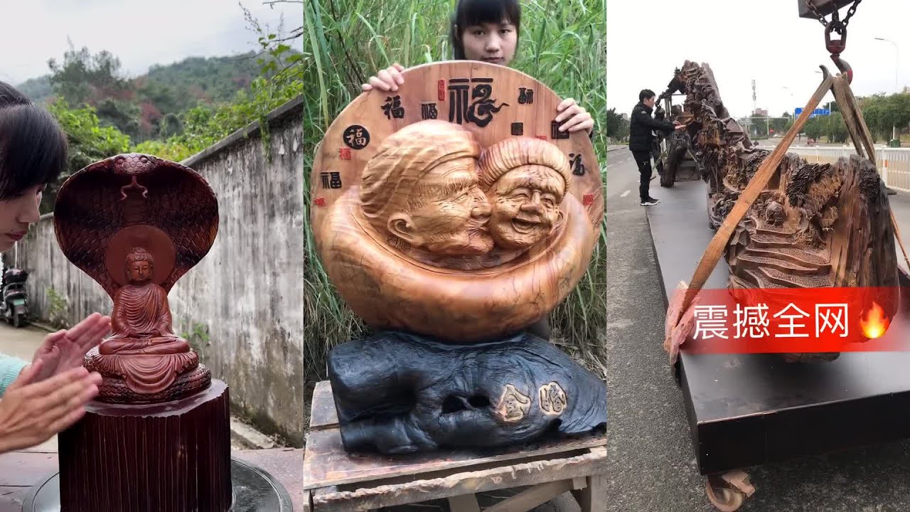 How to make Amazing Sculpture from a pieces of wood Woodworking Art YouTube