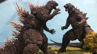 Godzilla 2002 Vs Godzilla 2014 part 2 stop motion