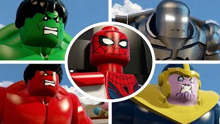 ตัวละคร Big-Fig ทั้งหมด Hulk Smash Spider-Man ใน LEGO Marvel's Avengers Cutscenes (รวบรวม)