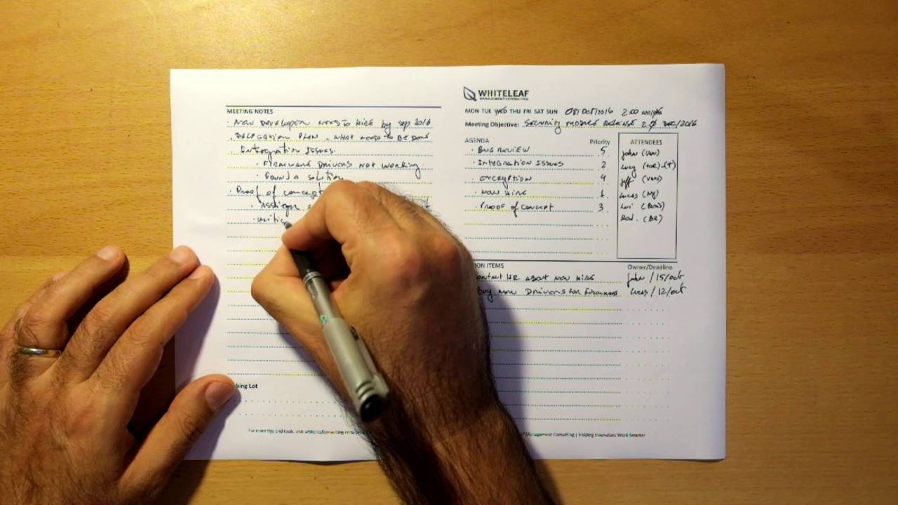 How To Take Notes In A Meeting Template from i.ytimg.com