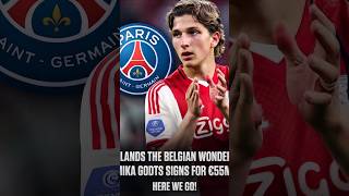 This is PSG's new €55m winger, Mika Godts! Only 2...