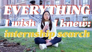 Everything I wish I knew about the internship/job search in college