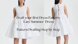How to  Draft  Dress Sewing Pattern | Beginner friendly tutorial | Cecile Bahnsen Inspired Dress