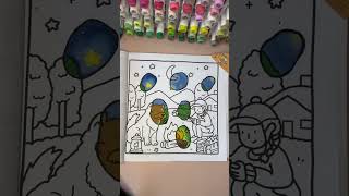 Drawing Raindrops in "Girl Life" from Huga Buga.  #coloringbook  #hugabuga #drawing #coloring